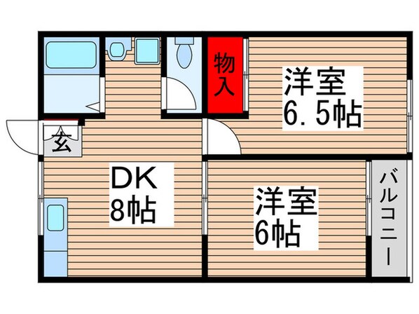 第三松喜コーポの物件間取画像